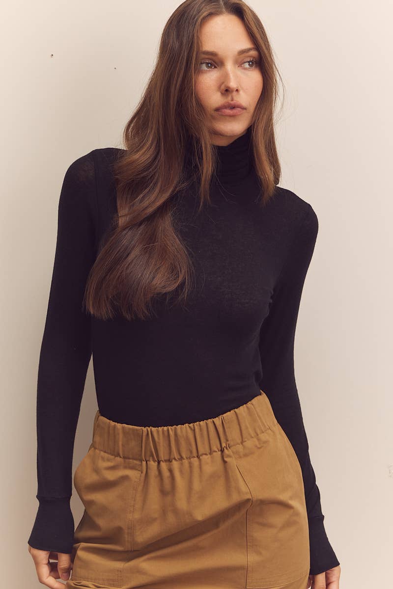 Chloe Wool Blend Knit Turtle-Neck