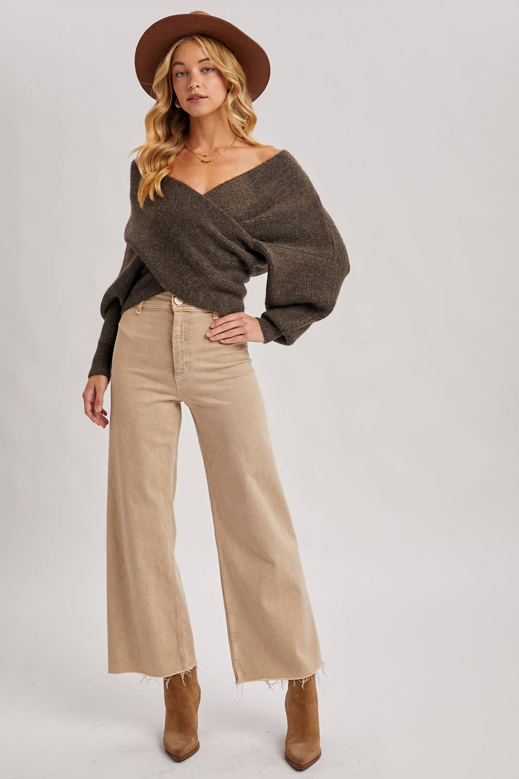 Roxy Crossover Knit Sweater