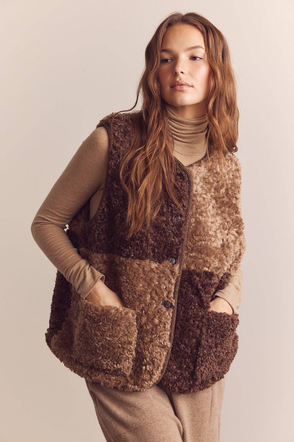 Nina Wool Blend Reversible Vest