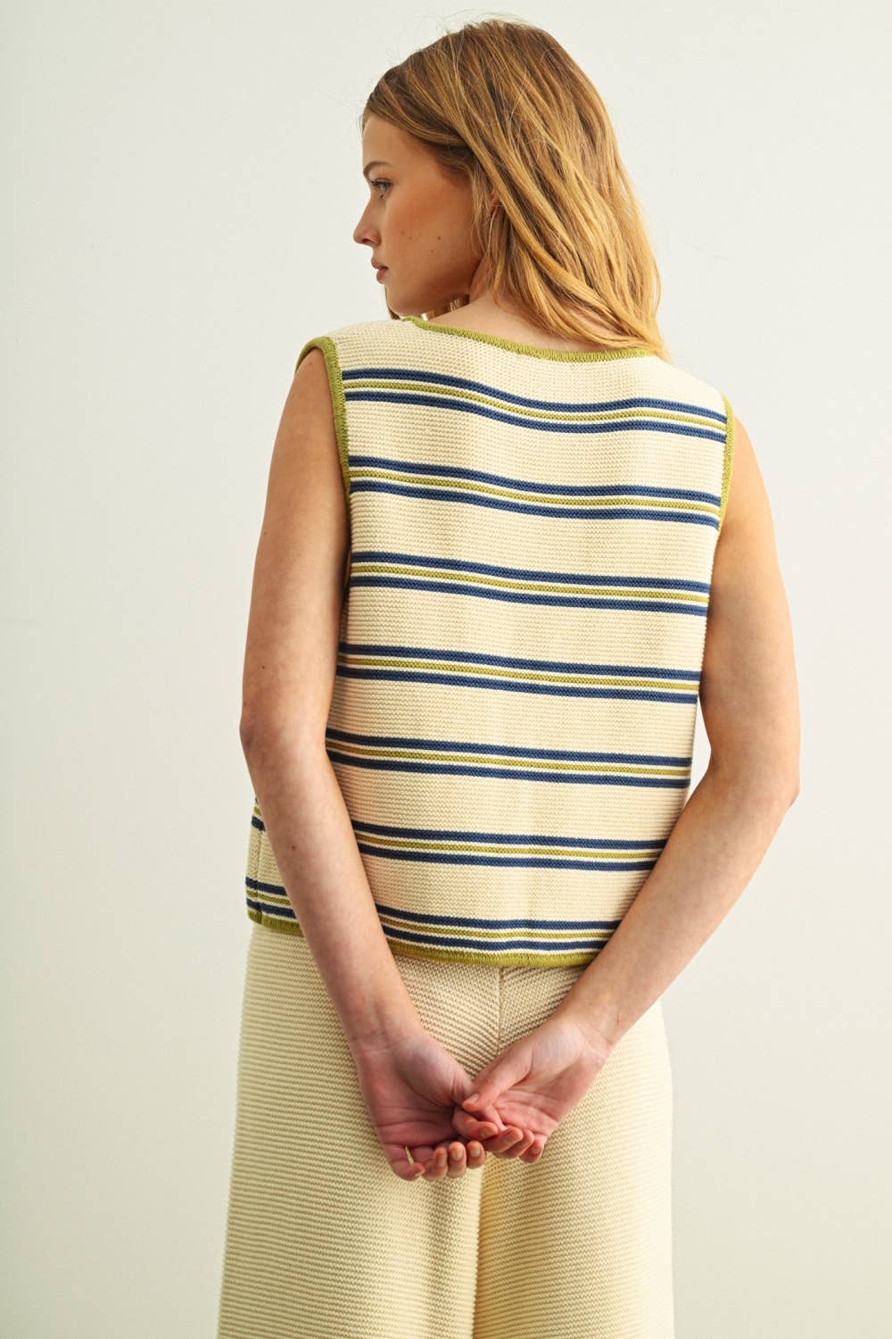 Kaleigh Stripe Knit Vest