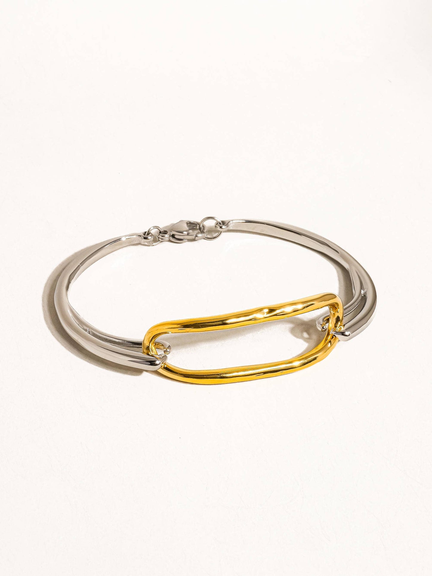 Maria 18K & Stainless Steel Non-Tarnish Hoop Bracelet