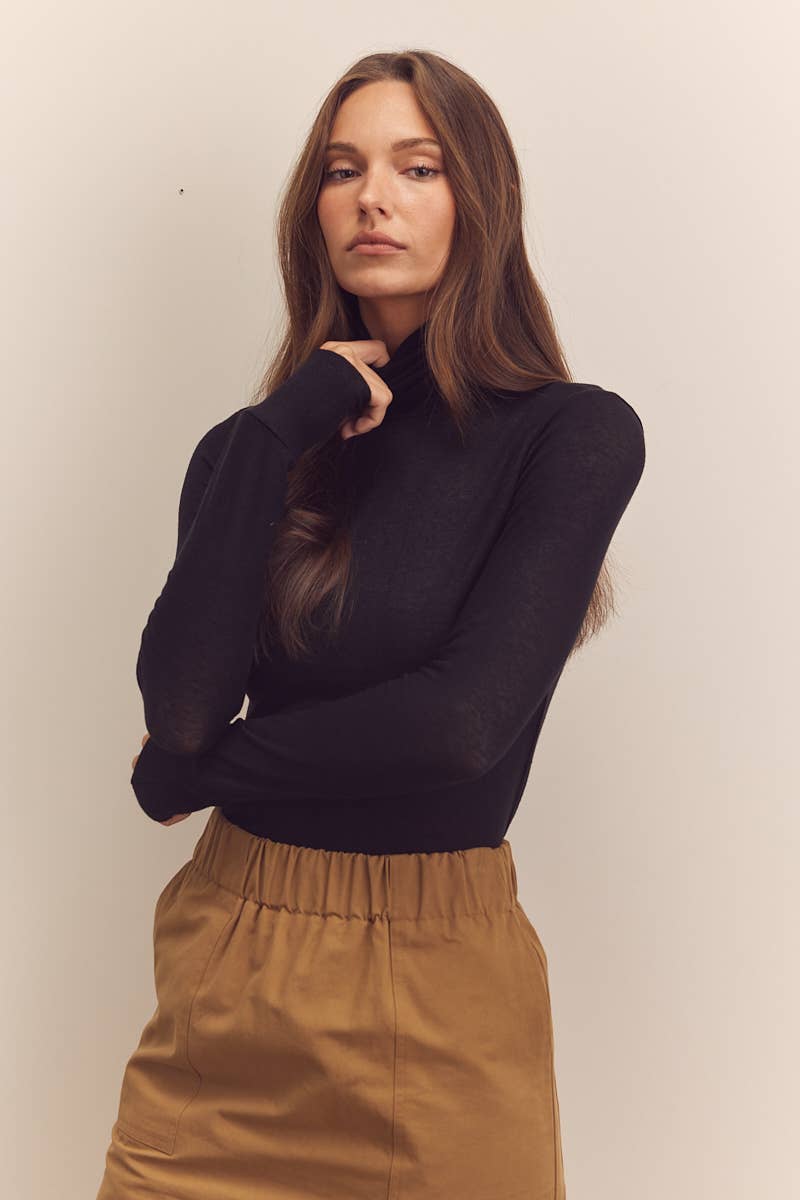Chloe Wool Blend Knit Turtle-Neck
