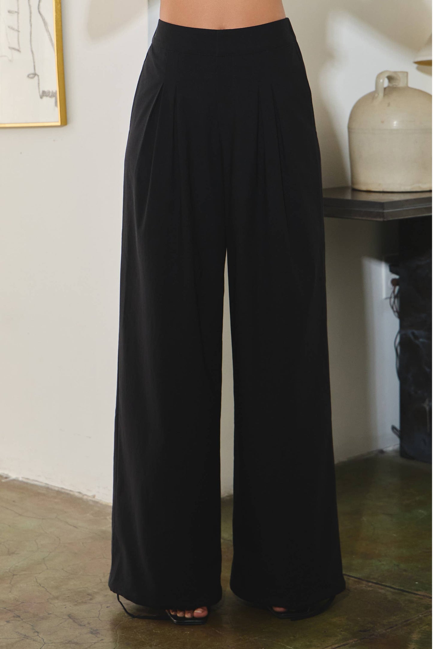 Autumn Wide Leg Trousers (Black)