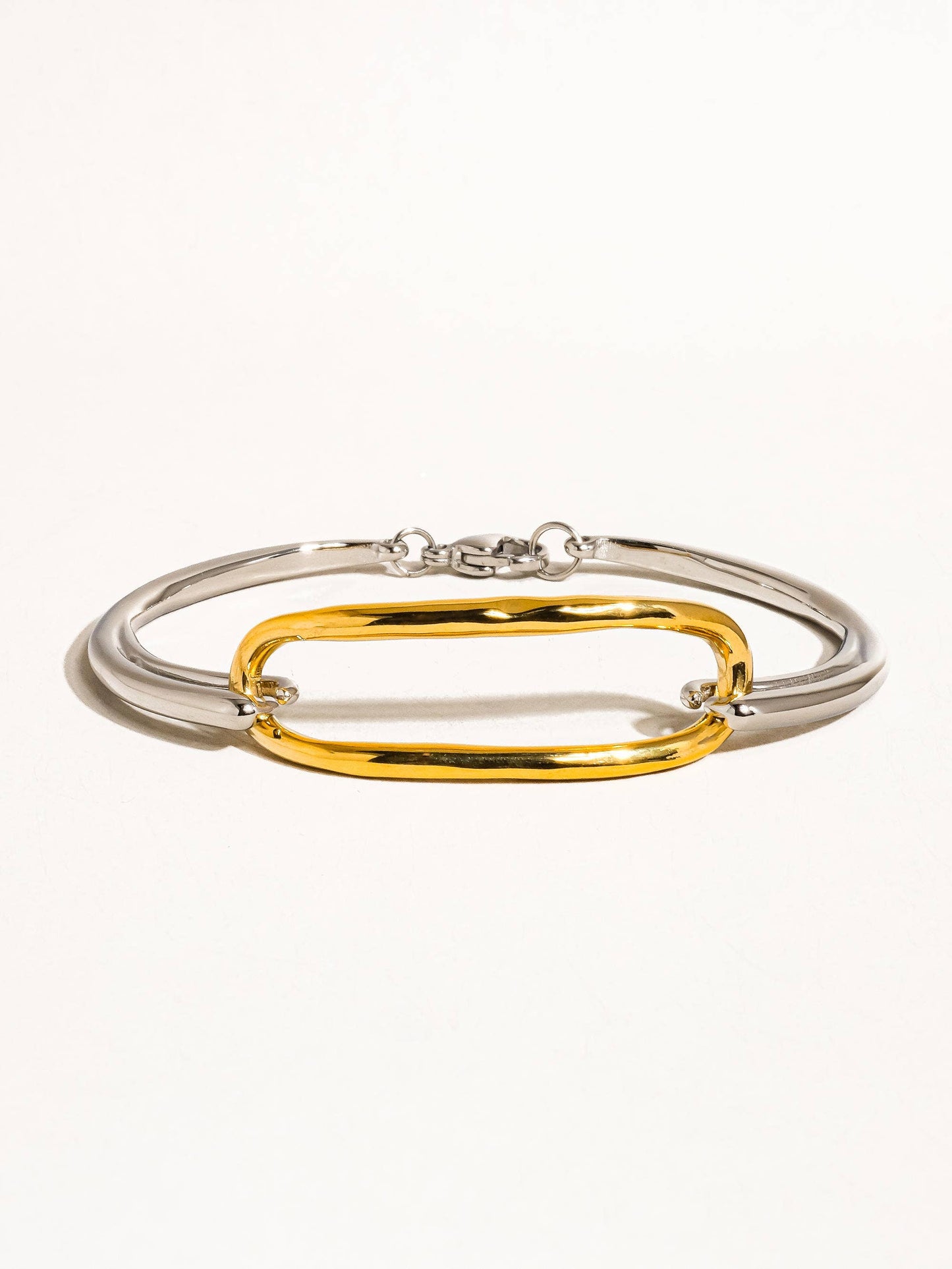 Maria 18K & Stainless Steel Non-Tarnish Hoop Bracelet