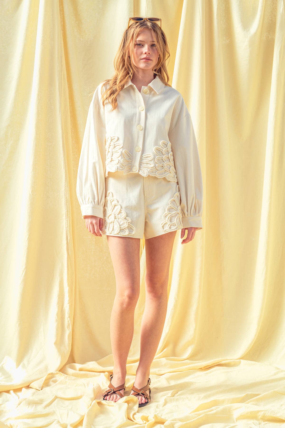 Francine Floral Detail Shorts