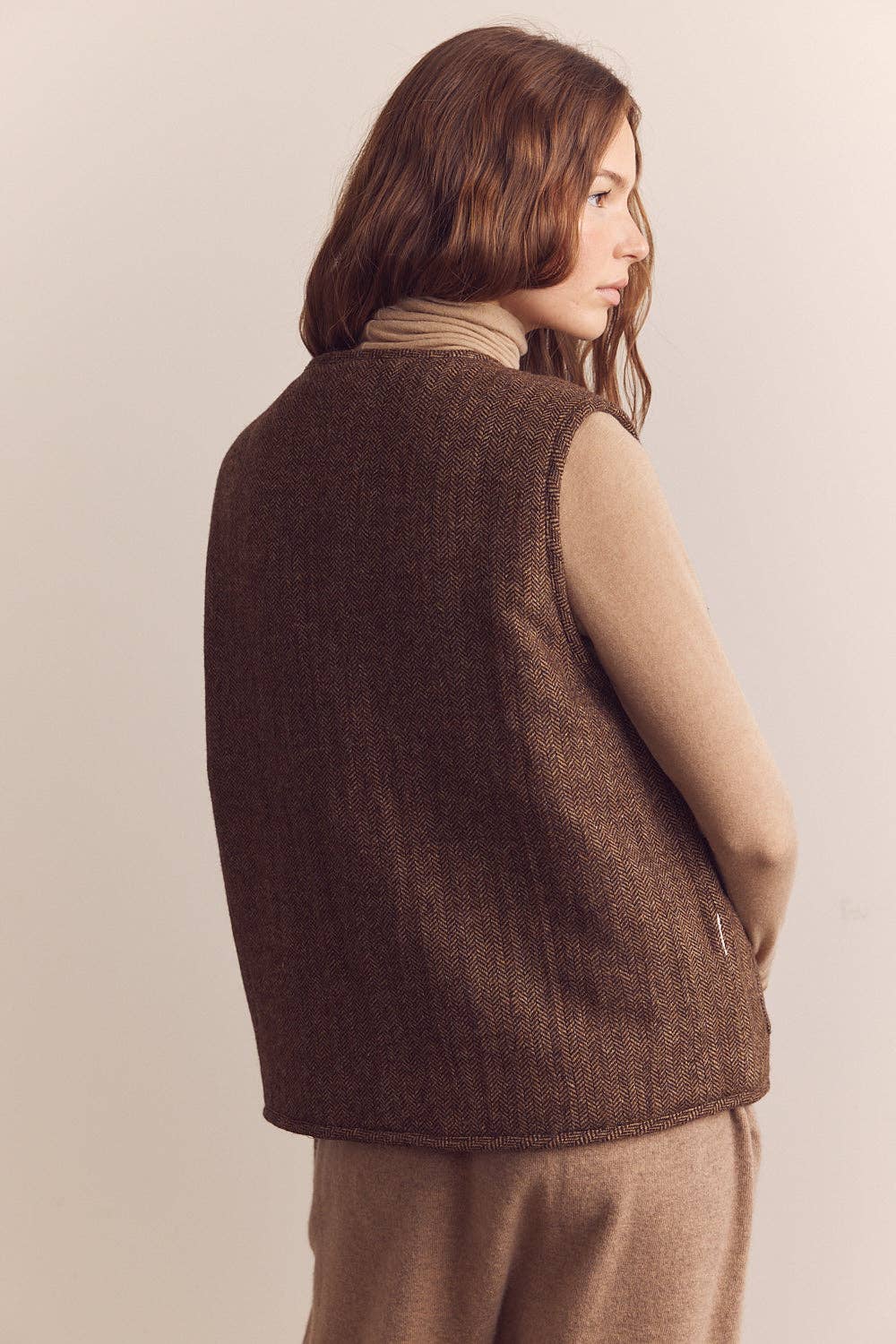 Nina Wool Blend Reversible Vest