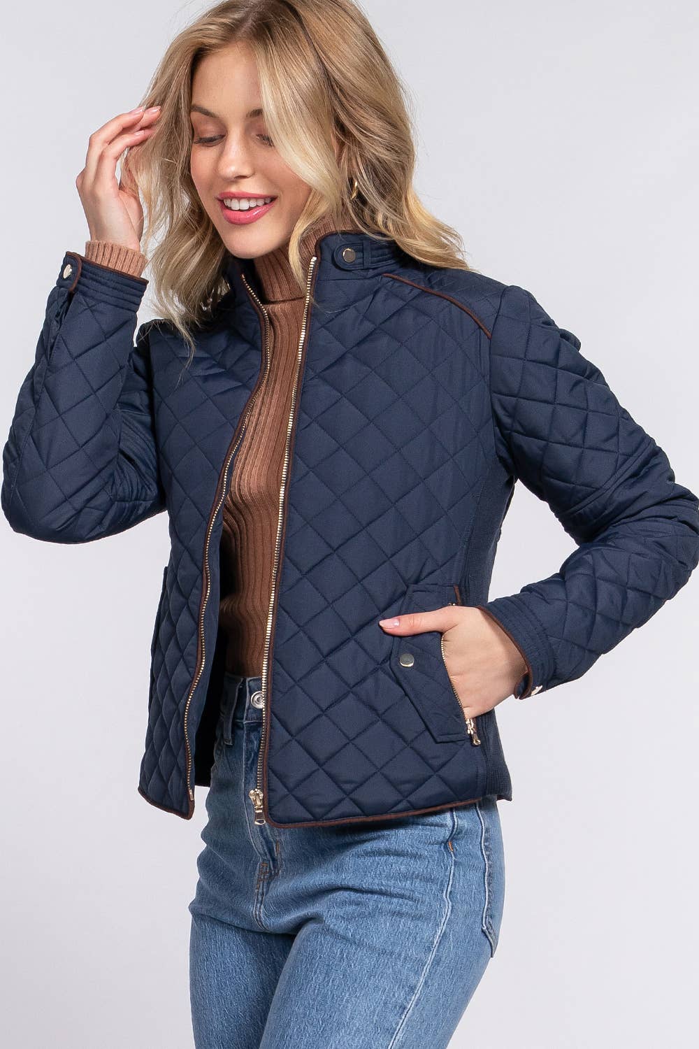 Stephanie Suede Padded Jacket