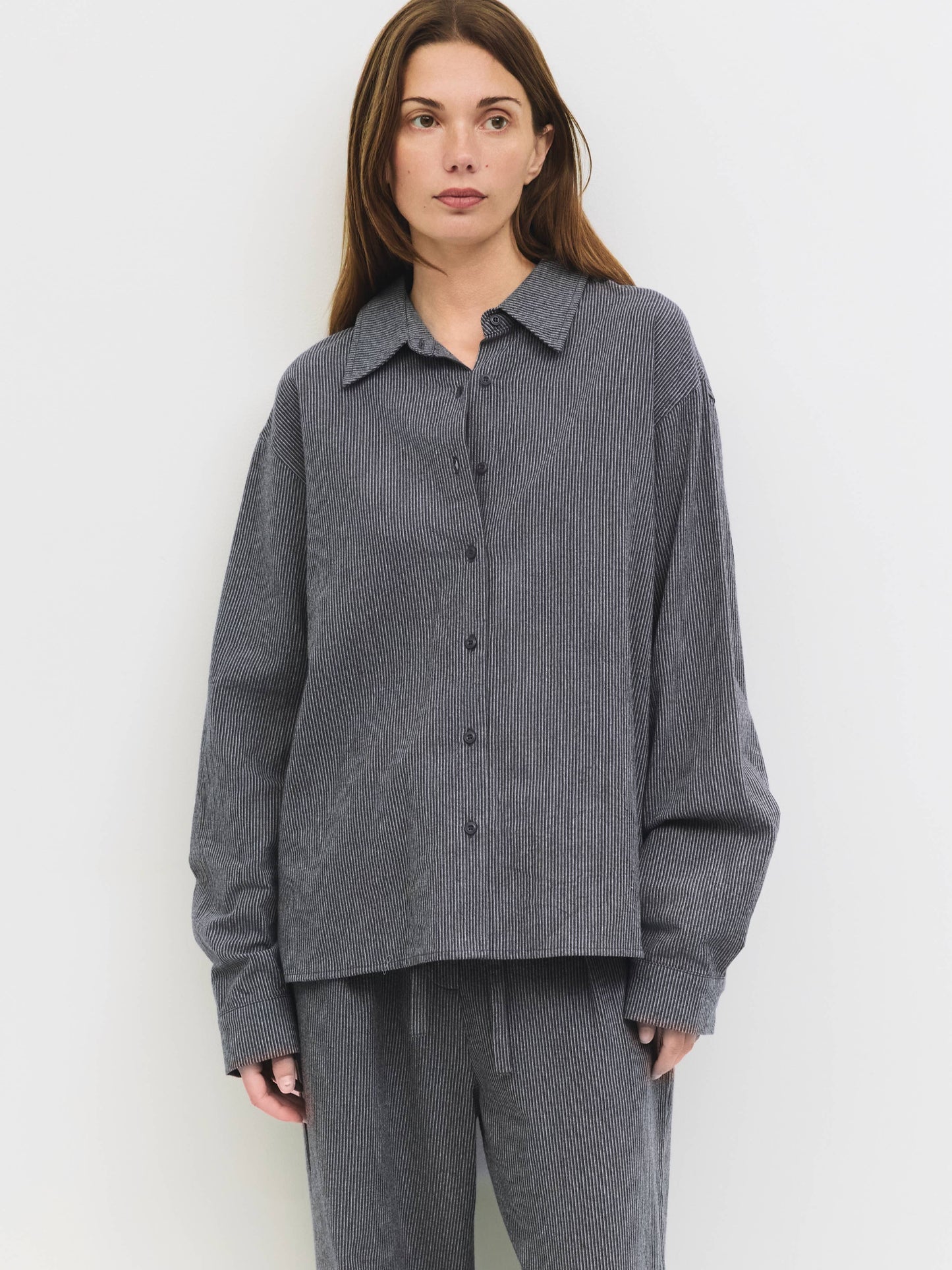 The Elena Striped Button-Down Shirt
