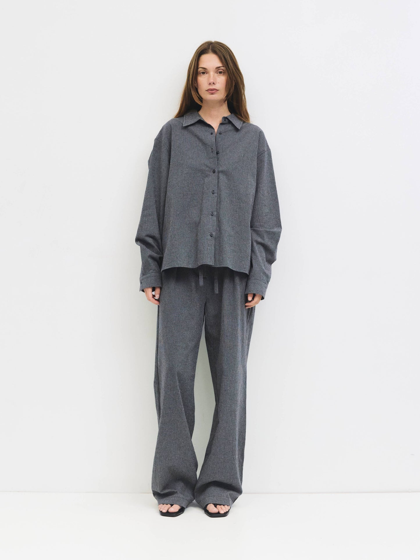 The Elena Striped Pleated Drawstring Pants