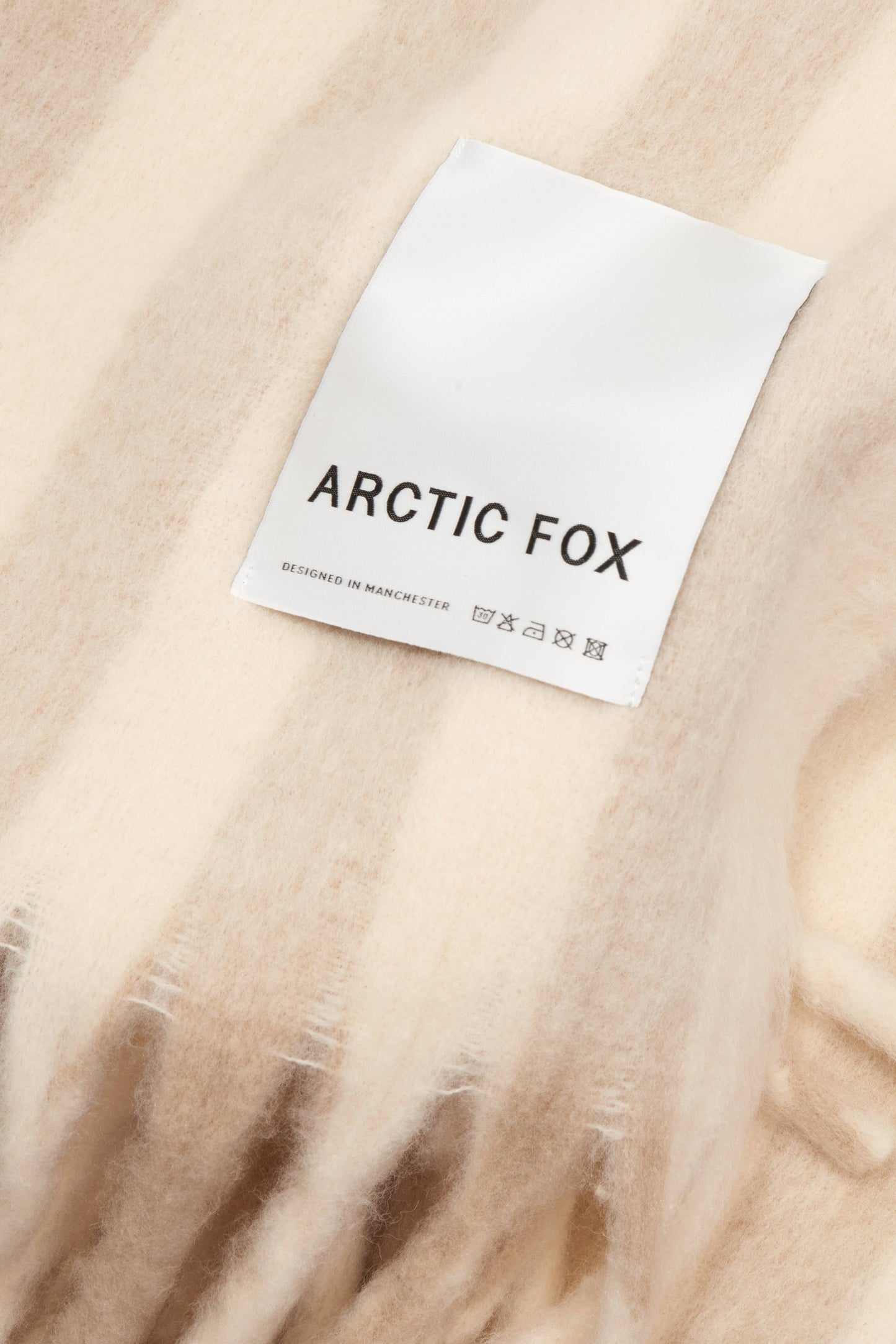 The Cream Wool Stripe Throw
