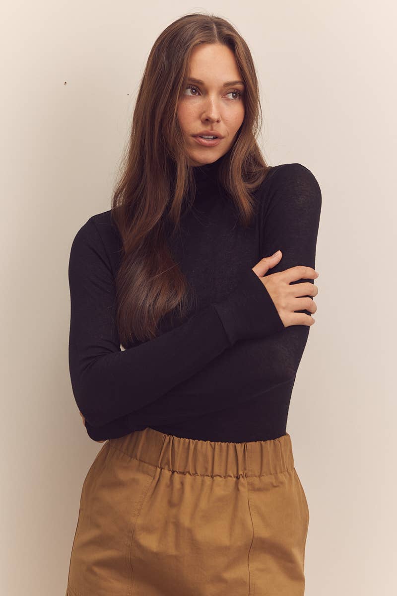 Chloe Wool Blend Knit Turtle-Neck