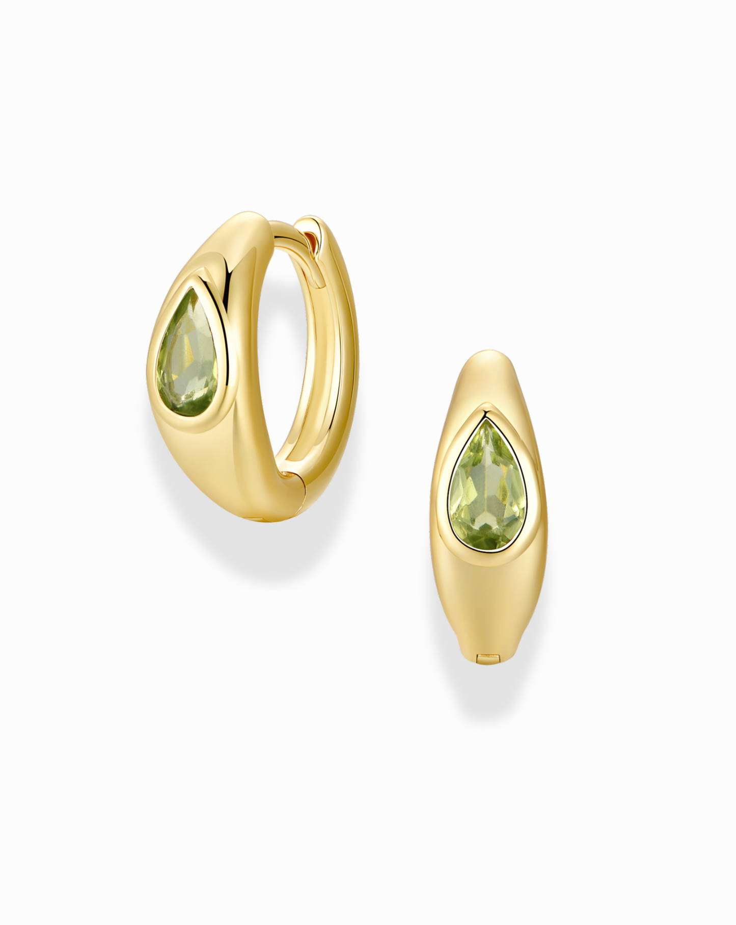 Tabitha Pear Huggie Hoops