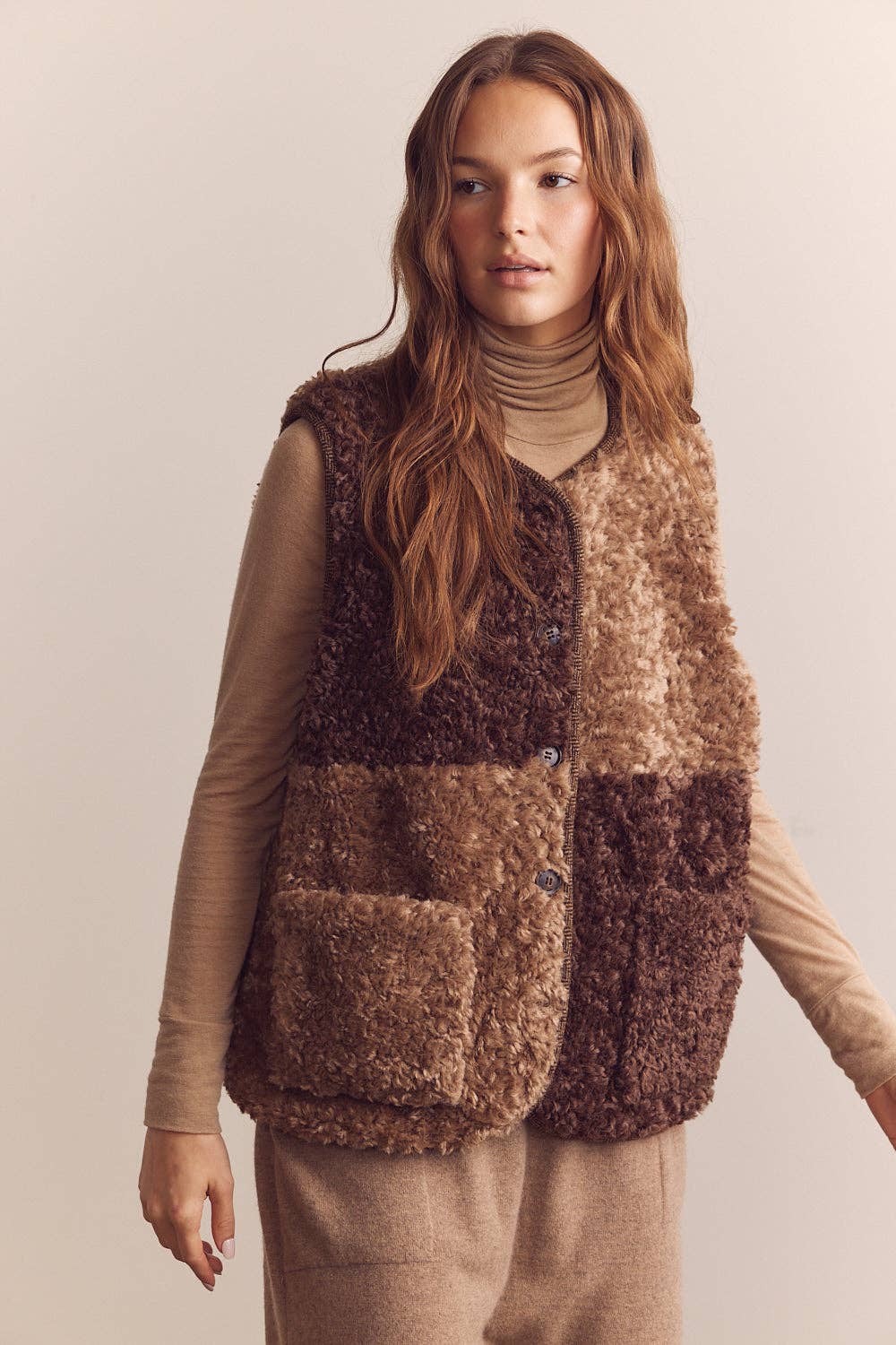 Nina Wool Blend Reversible Vest