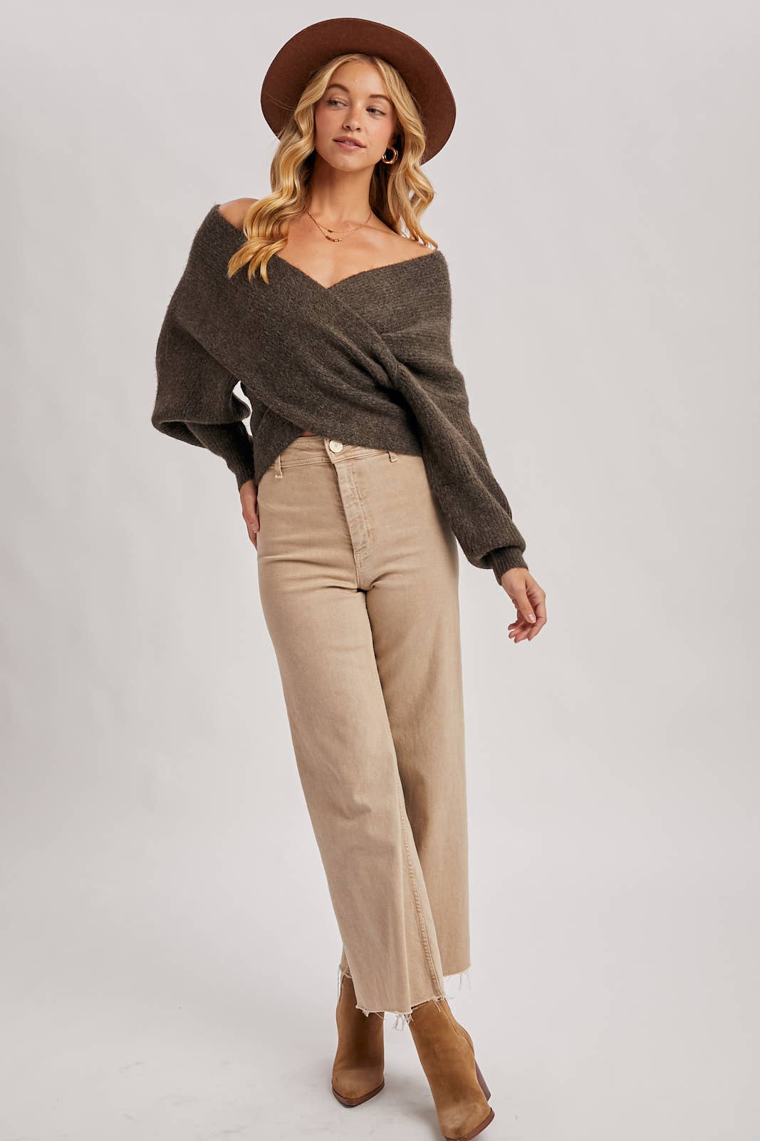 Roxy Crossover Knit Sweater