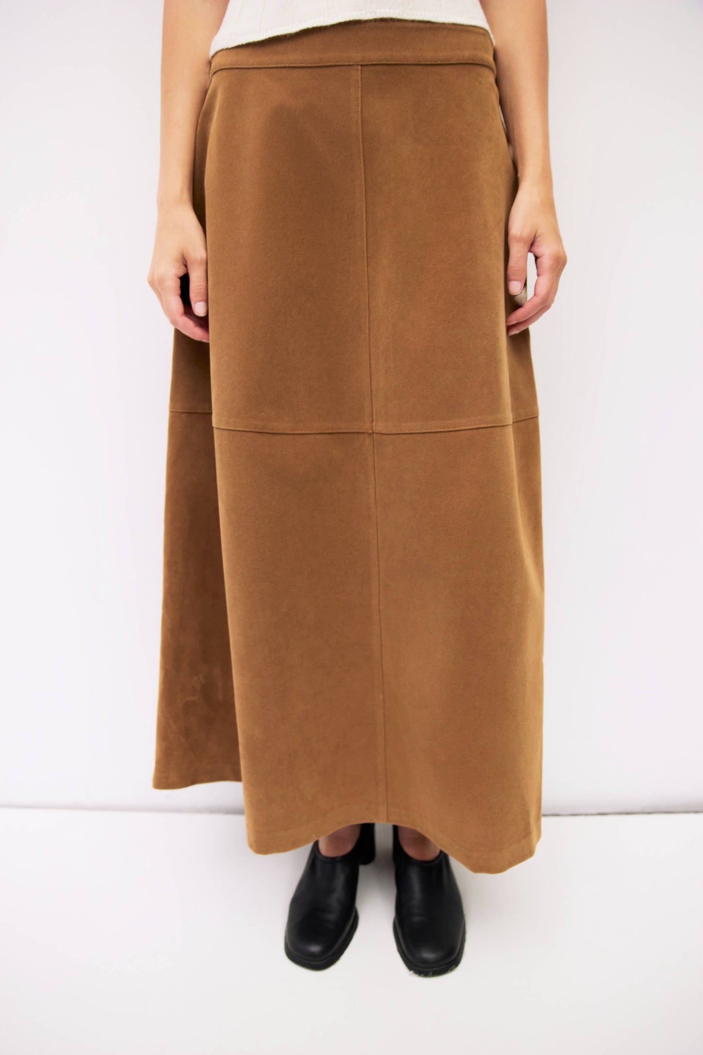 Eryn Suede Midi Skirt