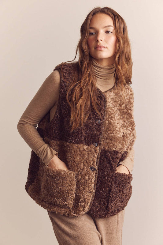 Nina Wool Blend Reversible Vest