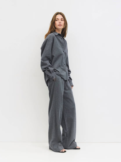 The Elena Striped Pleated Drawstring Pants
