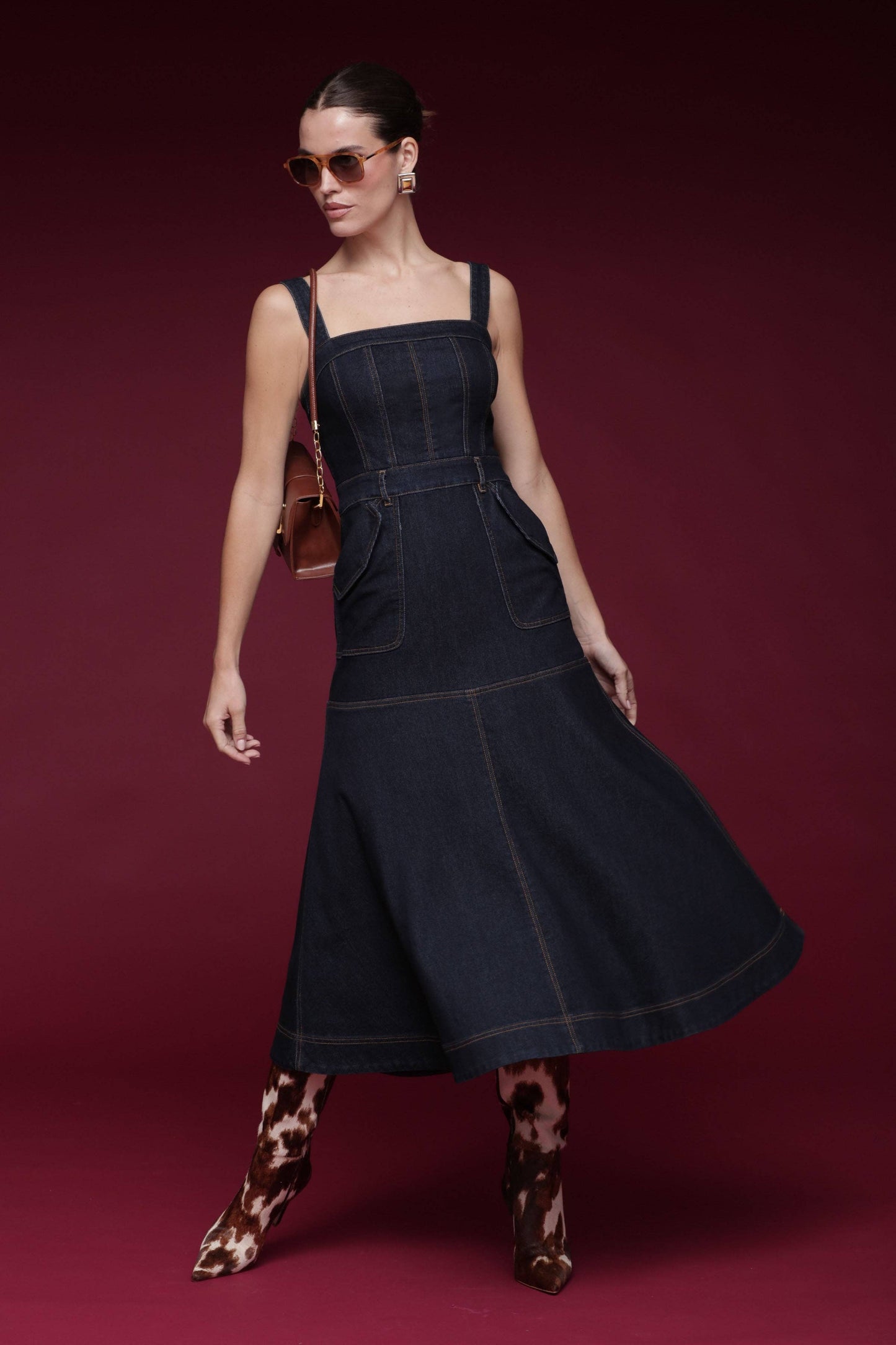 Danelle Denim Midi Dress