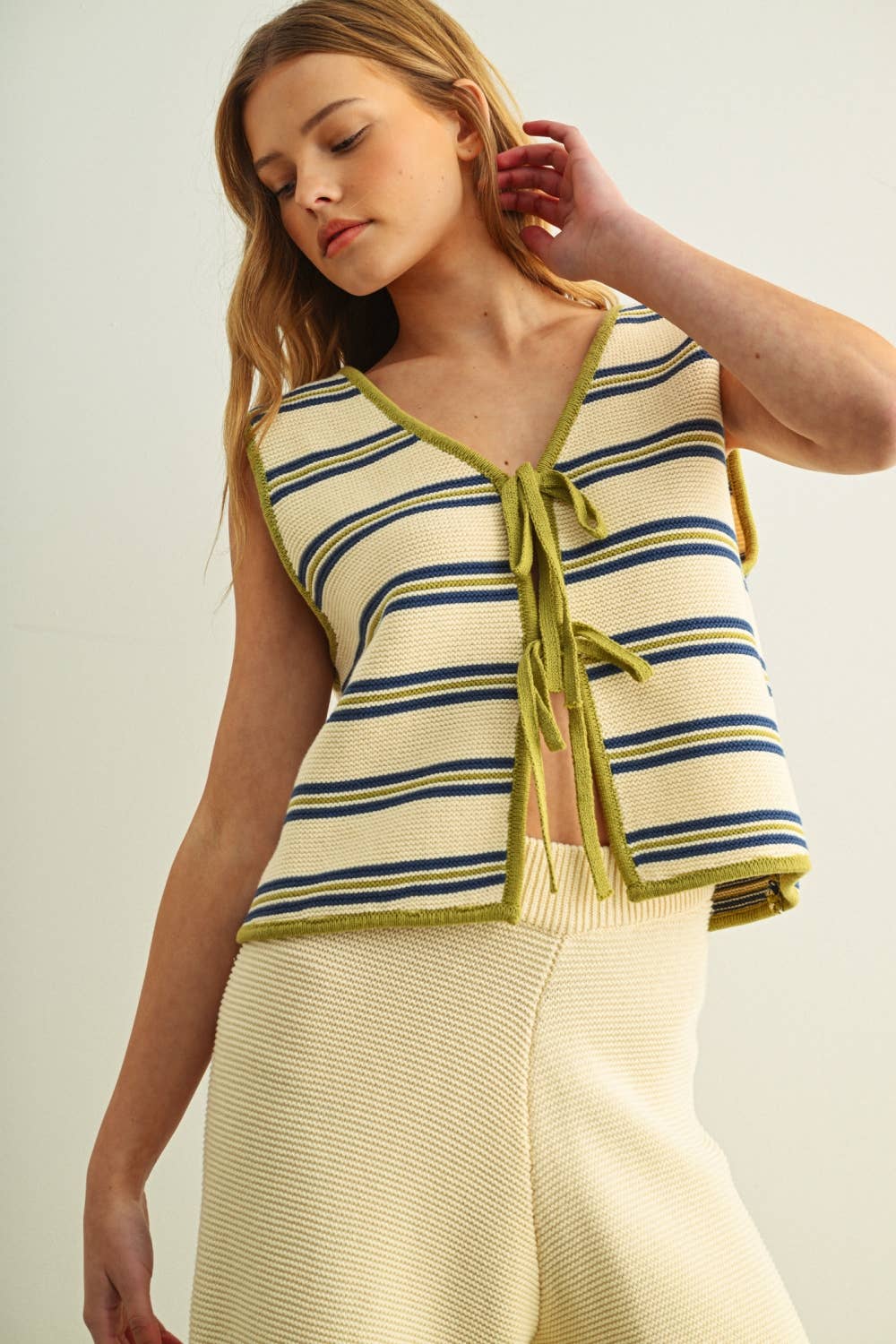 Kaleigh Stripe Knit Vest
