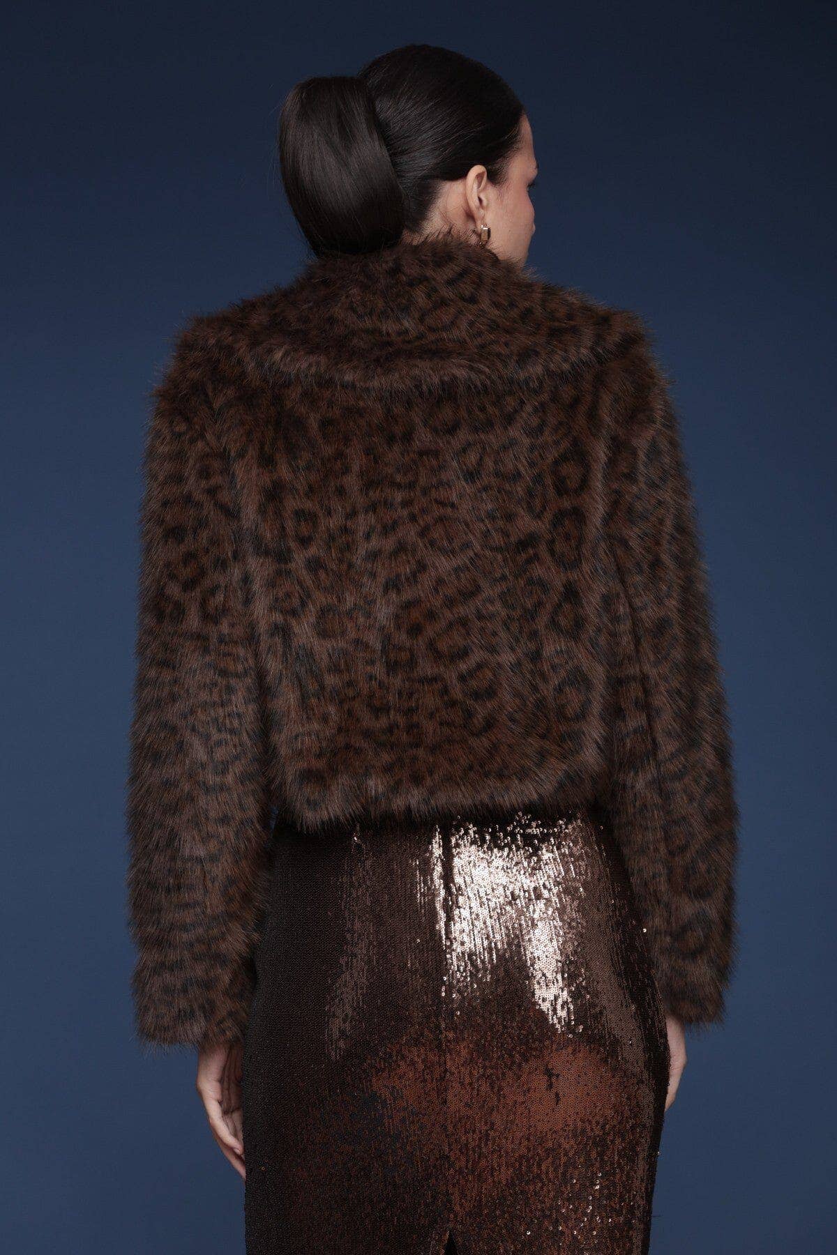 Liza Leopard Faux Fur Coat