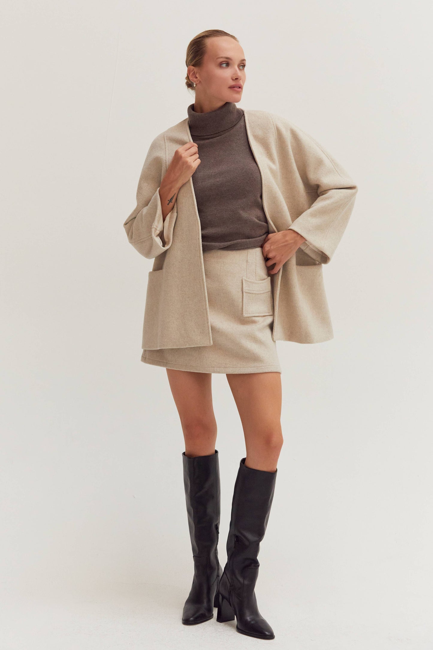 Elena Mocha Cashmere Knit