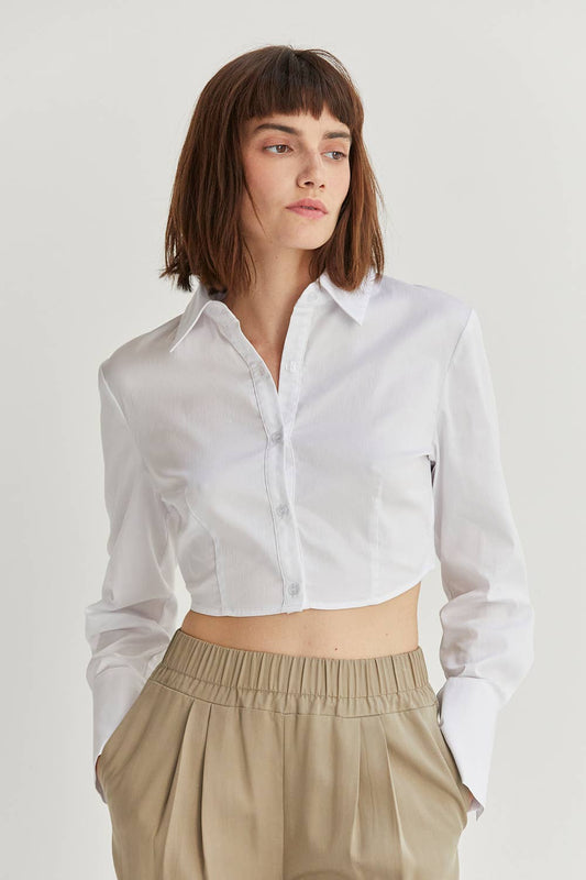 Reign Crop Button Up