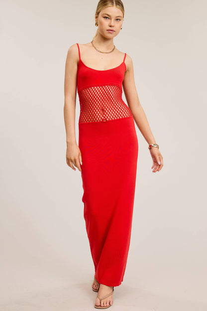 Rosalyn Mesh Knit Maxi Dress