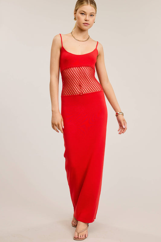 Rosalyn Mesh Knit Maxi Dress