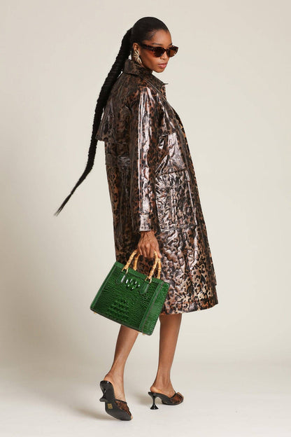 Reign Leopard Rain Trench Coat