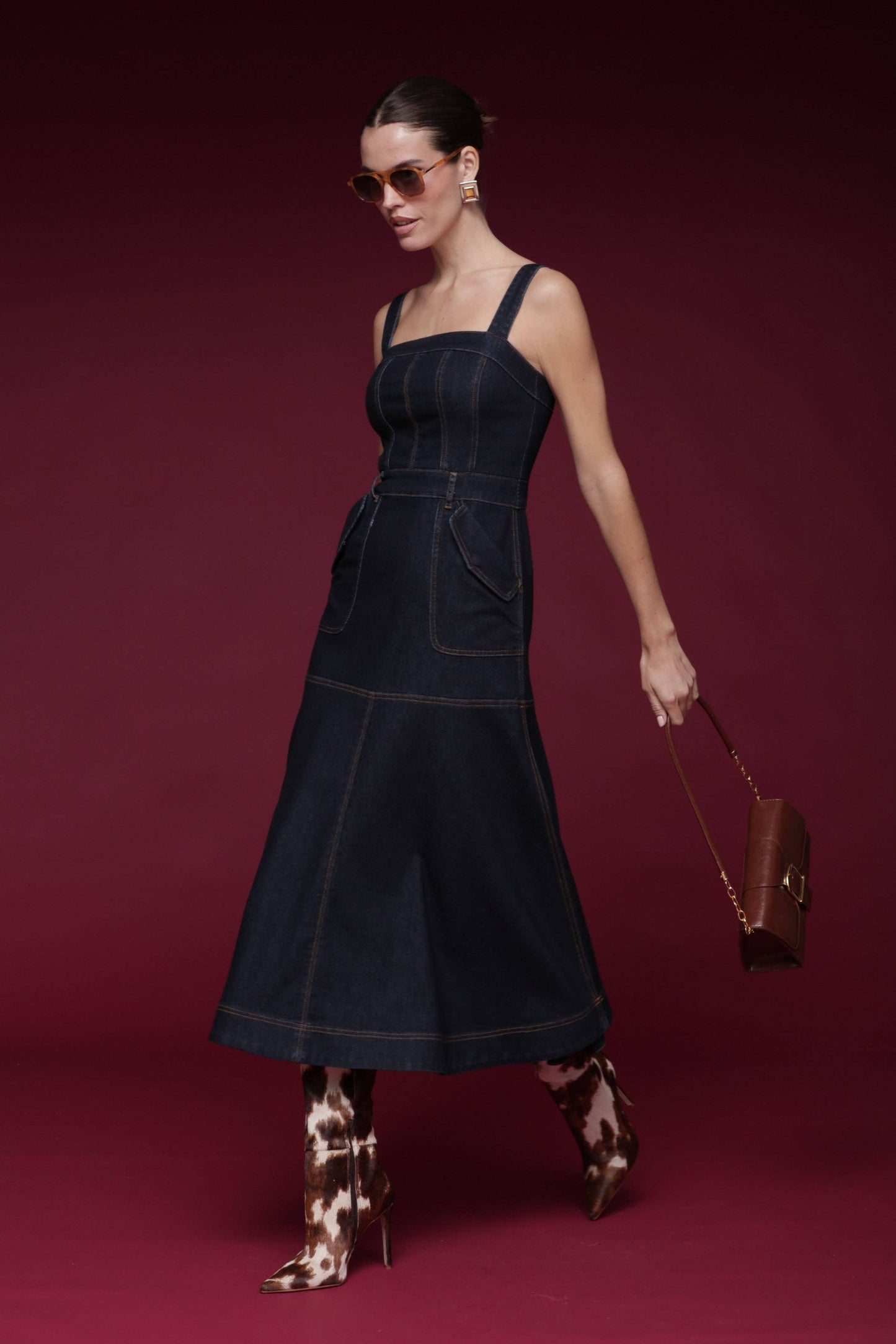 Danelle Denim Midi Dress