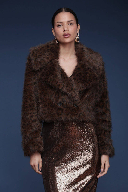Liza Leopard Faux Fur Coat