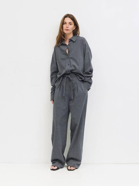 The Elena Striped Pleated Drawstring Pants