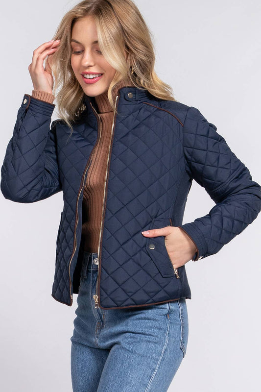 Stephanie Suede Padded Jacket