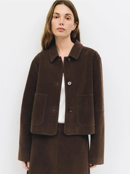 Eryn Suede Jacket (Brown)