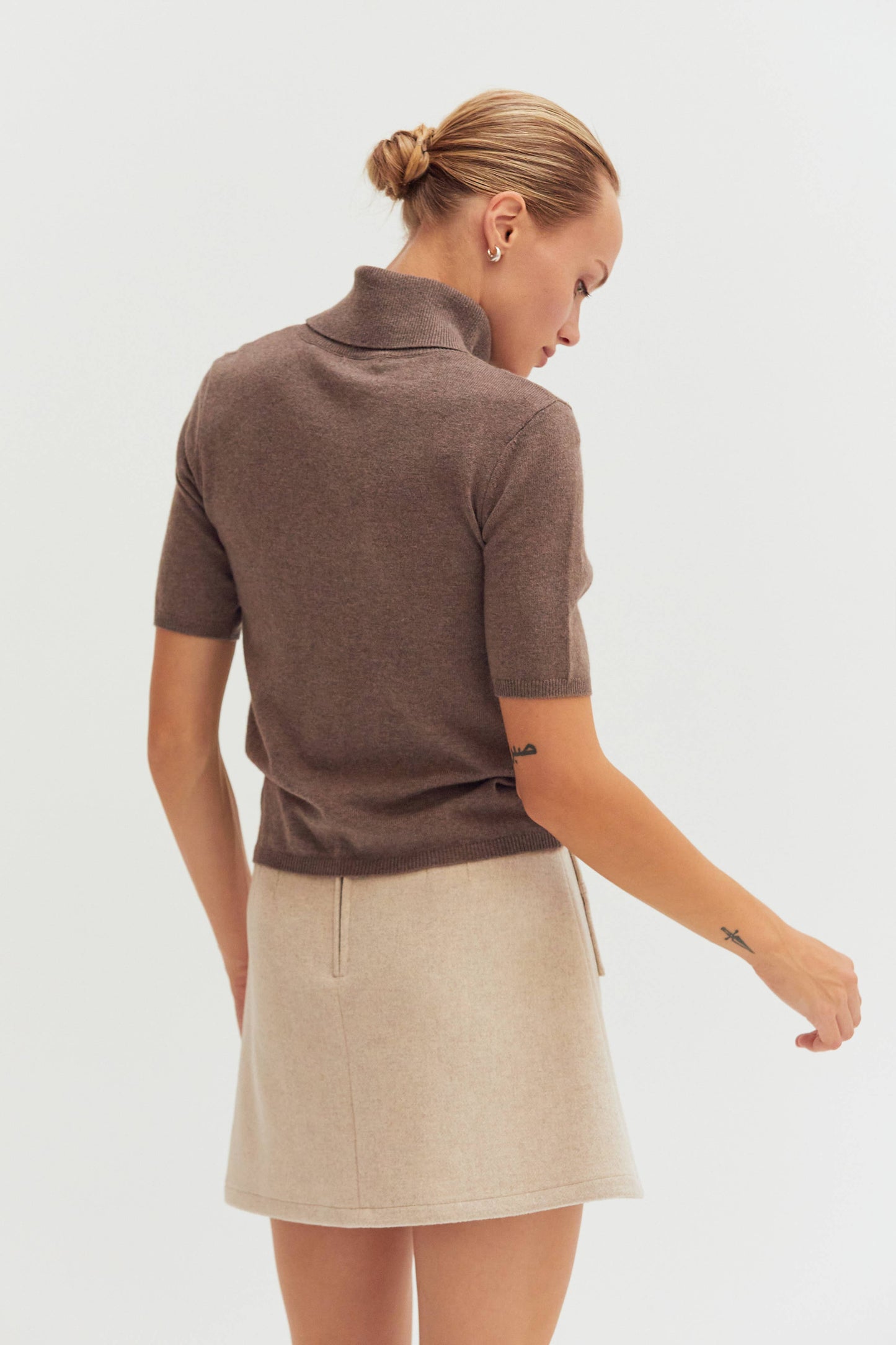 Elena Mocha Cashmere Knit