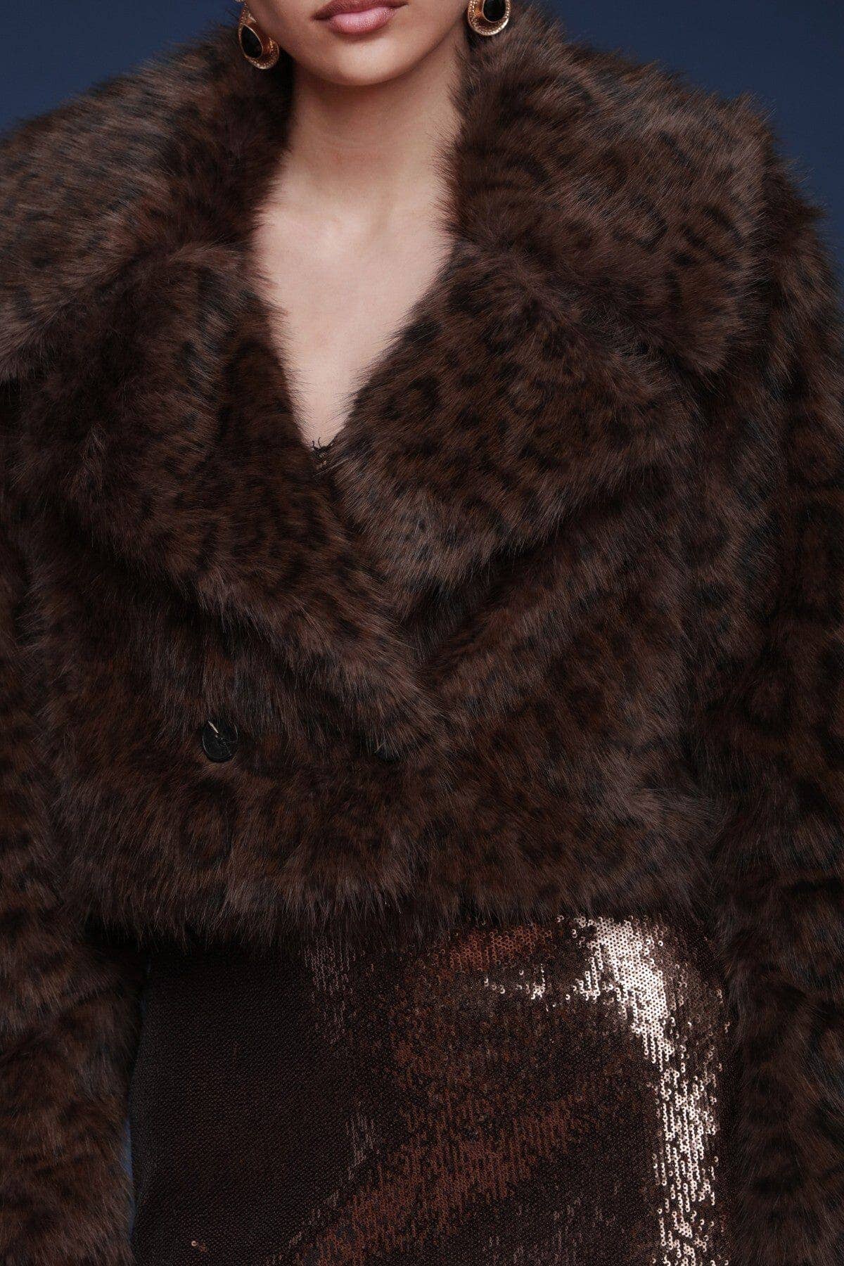 Liza Leopard Faux Fur Coat