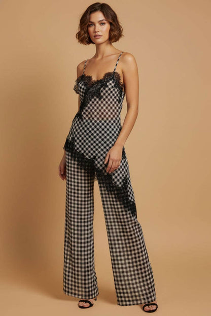 Gingham Lace Set