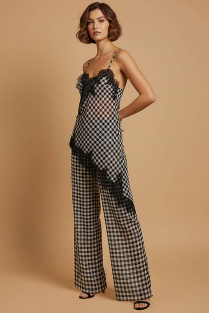 Gingham Lace Set