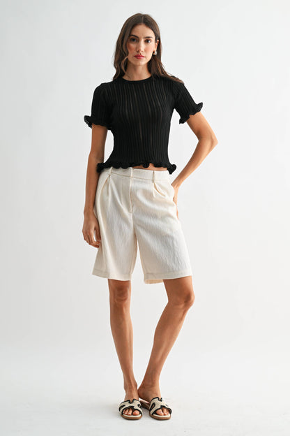 Whitley Ruffle Trim Top