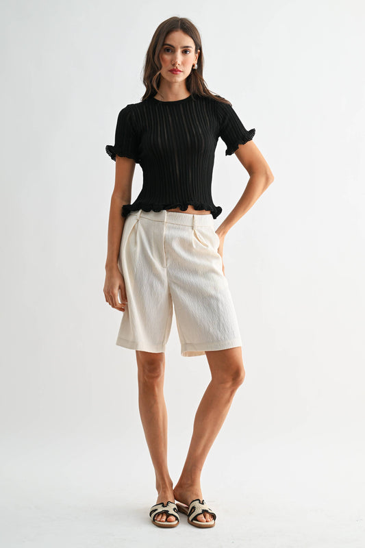 Whitley Ruffle Trim Top