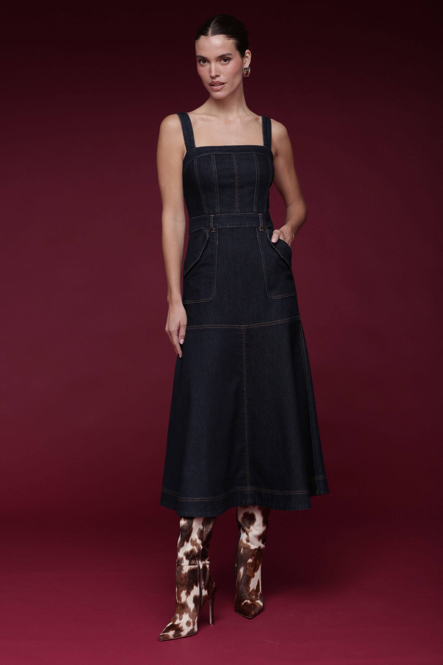 Danelle Denim Midi Dress