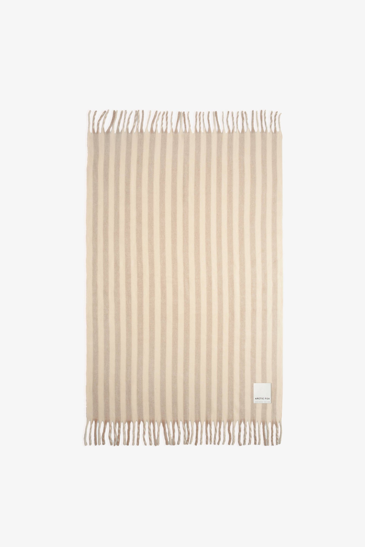 The Cream Wool Stripe Throw
