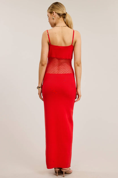 Rosalyn Mesh Knit Maxi Dress