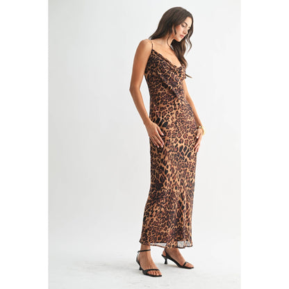 Lilly Leopard Maxi Slip Dress